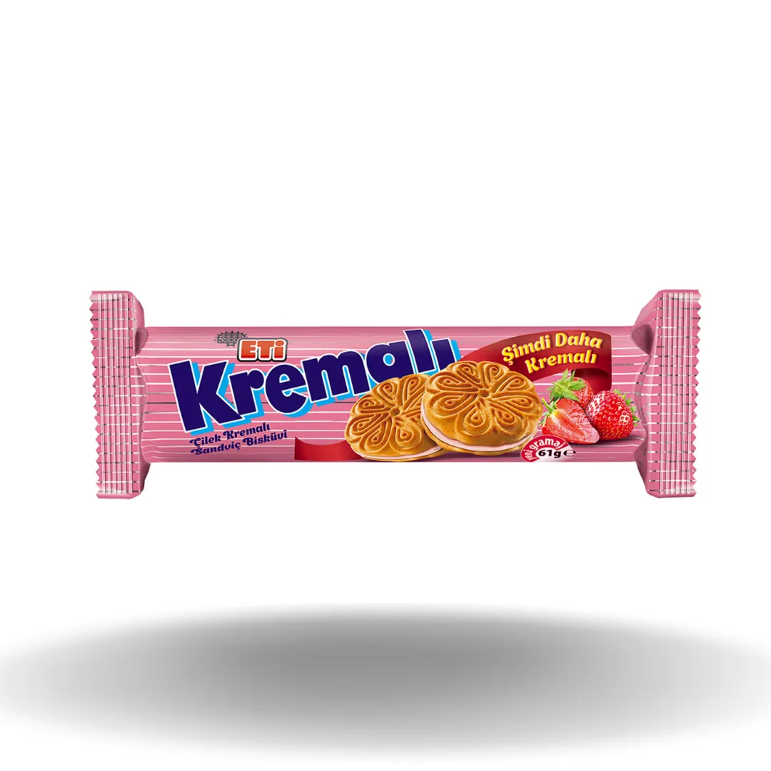 Eti Kremalı Bisküvi Çilekli 61 Gr