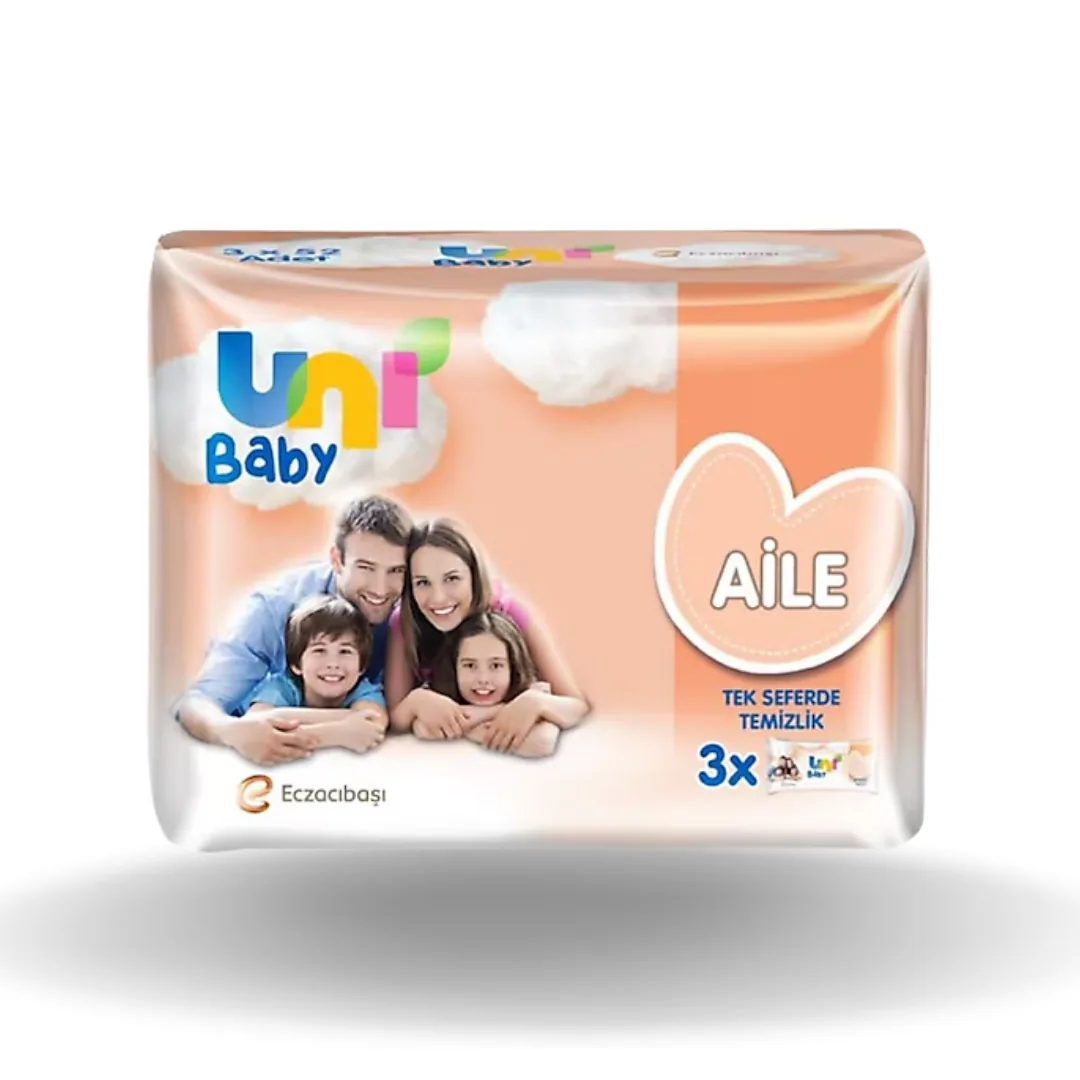 Uni Baby Aile Islak Havlu 3'lü 52 Yaprak