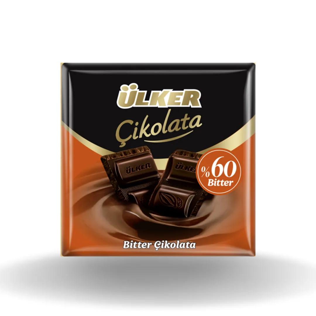 Ülker Kare Çikolata %60 Bitter 60 Gr