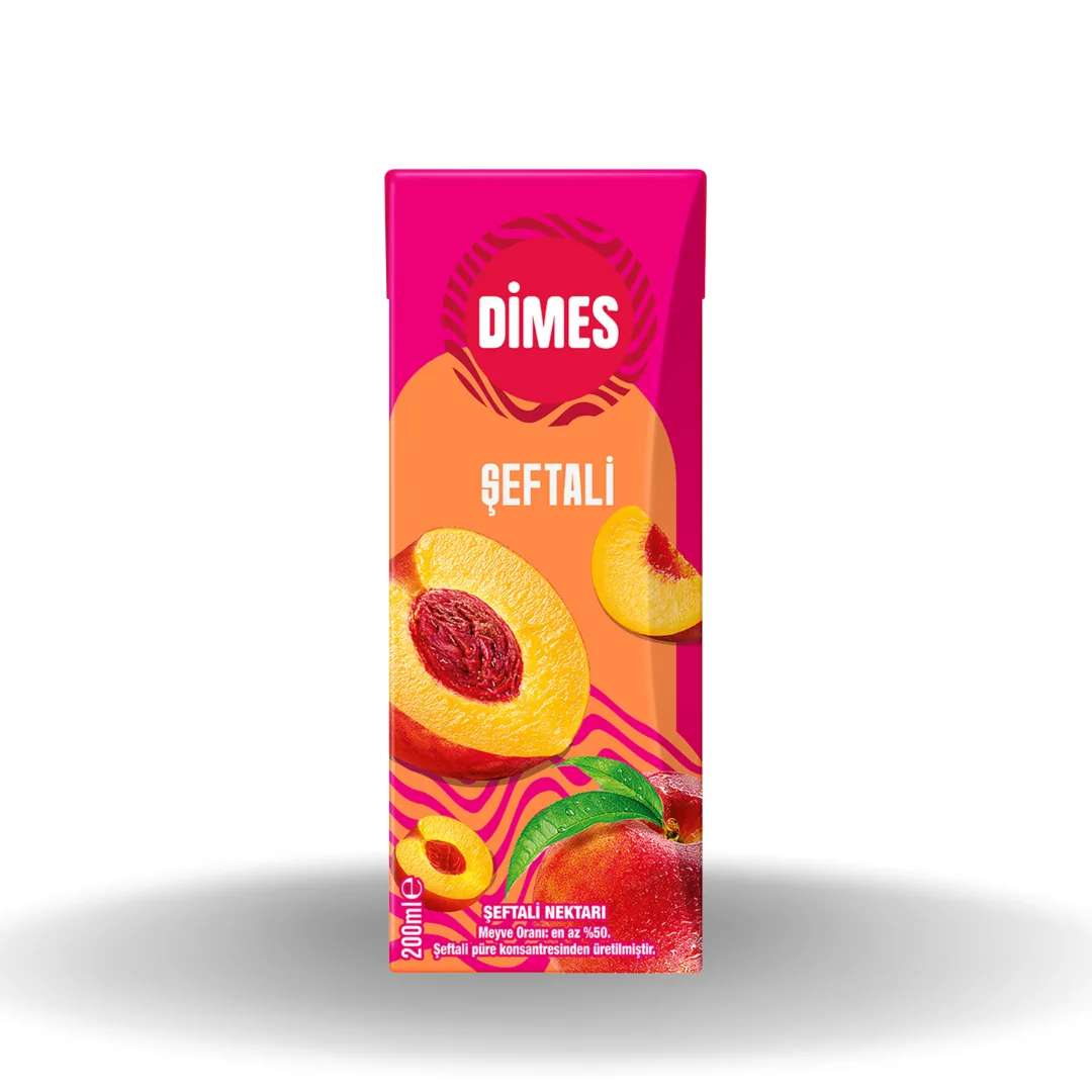 Dimes Slim Şeftali Nektarı 200 Ml Koli x27
