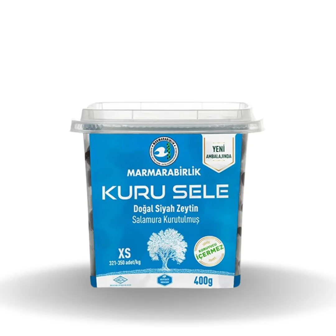 Marmarabirlik Ekstra Kuru Sele Siyah Zeytin 321-350 Pet 400 Gr