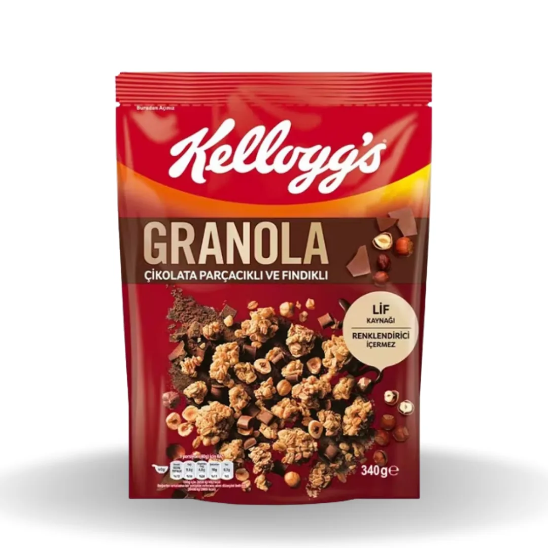 Kellogg's Çikolata Parçacıklı ve Fındıklı Granola 250 Gr