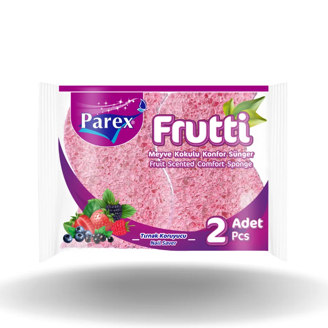 Parex Klasik Oluklu Yeşil Sünger 2'li