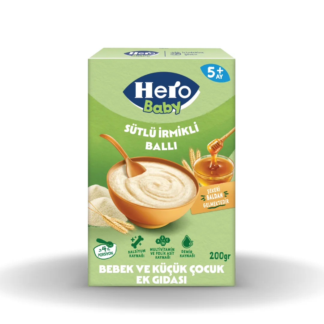 Hero Baby Ek Besin Sütlü Ballı İrmikli 200 Gr