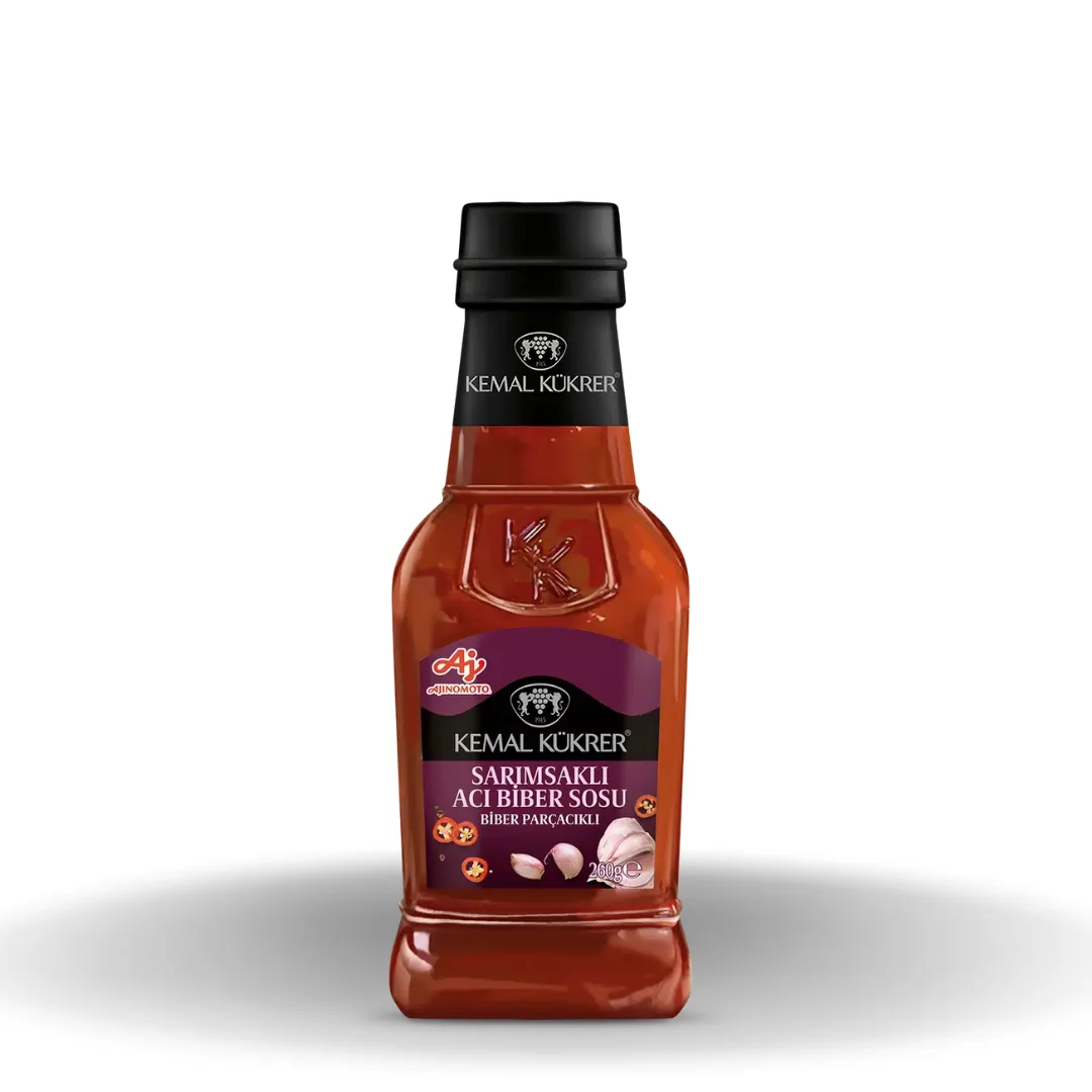 Kemal Kükrer Sarımsaklı Biber Parçacıklı Acı Biber Sosu 250 ML