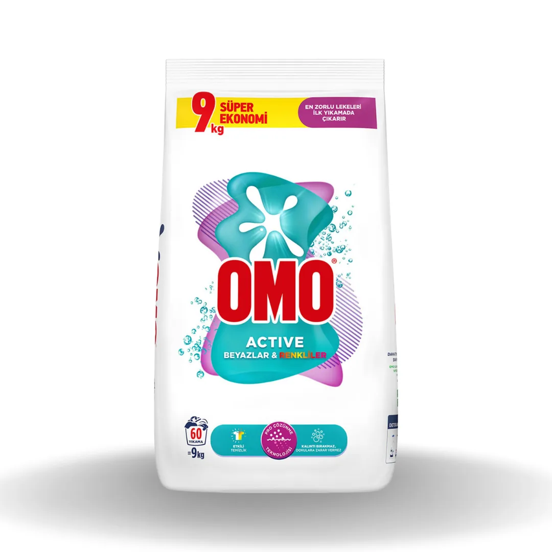 Omo Active Beyazlar Ve Renkliler 9 Kg