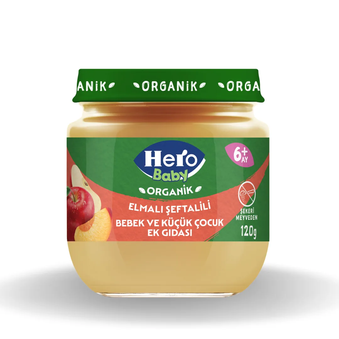 Hero Baby Organik Elma Şeftali 120 Gr