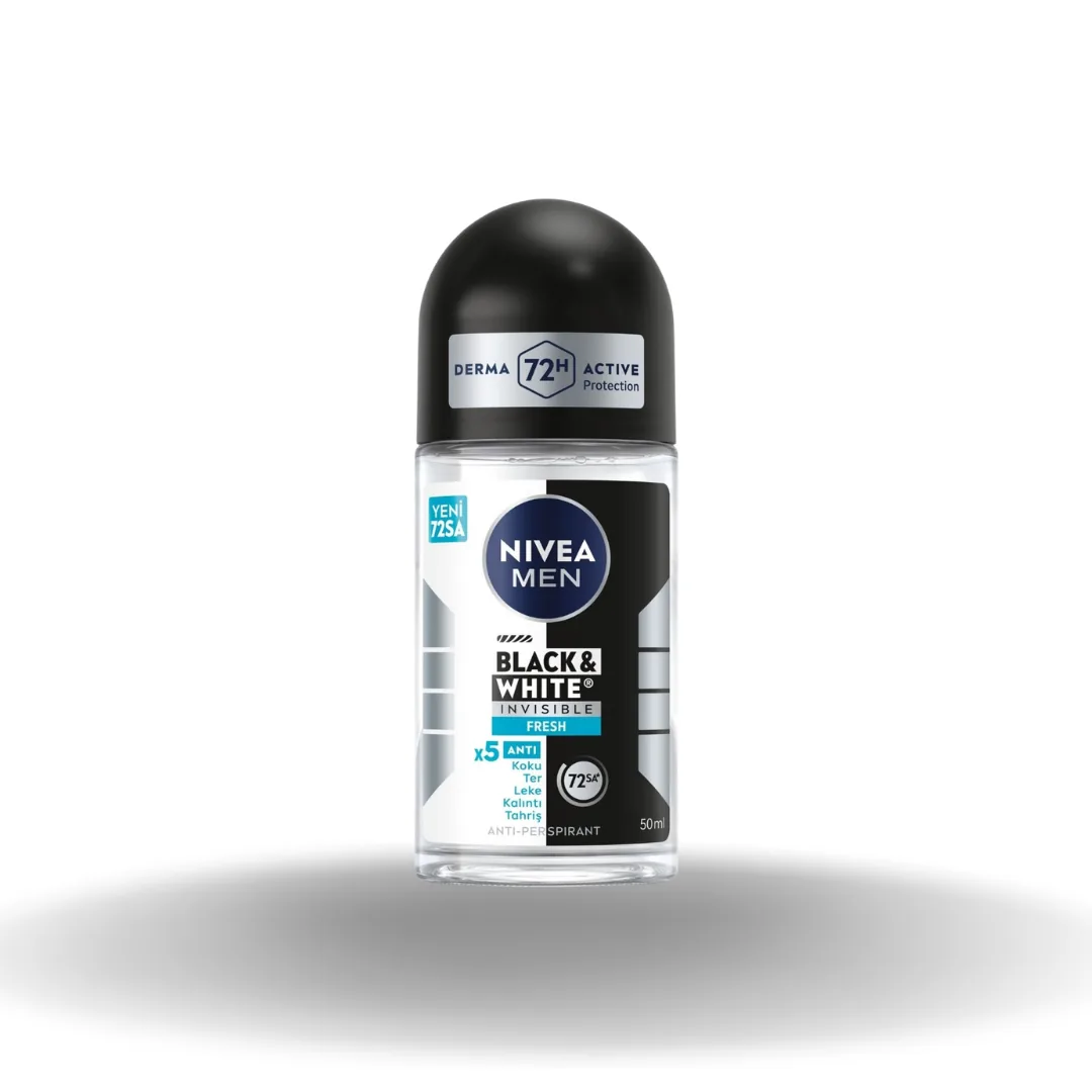 Nivea Invisible Black & White Fresh Erkek Roll- On 50 Ml