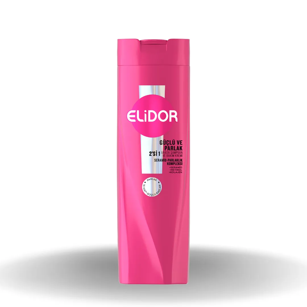 Elidor Güçlü ve Parlak 2’si 1 Arada Şampuan 400 Ml