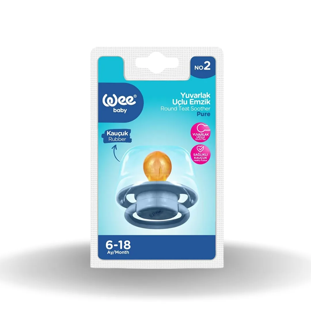 Wee Baby Pure Yuvarlak Uçlu Kauçuk Emzik No:2