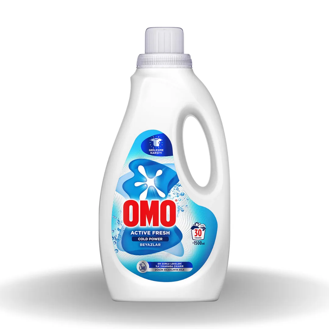 Omo Active Fresh Cold Power Beyazlar İçin Sıvı Deterjan 1500 Ml
