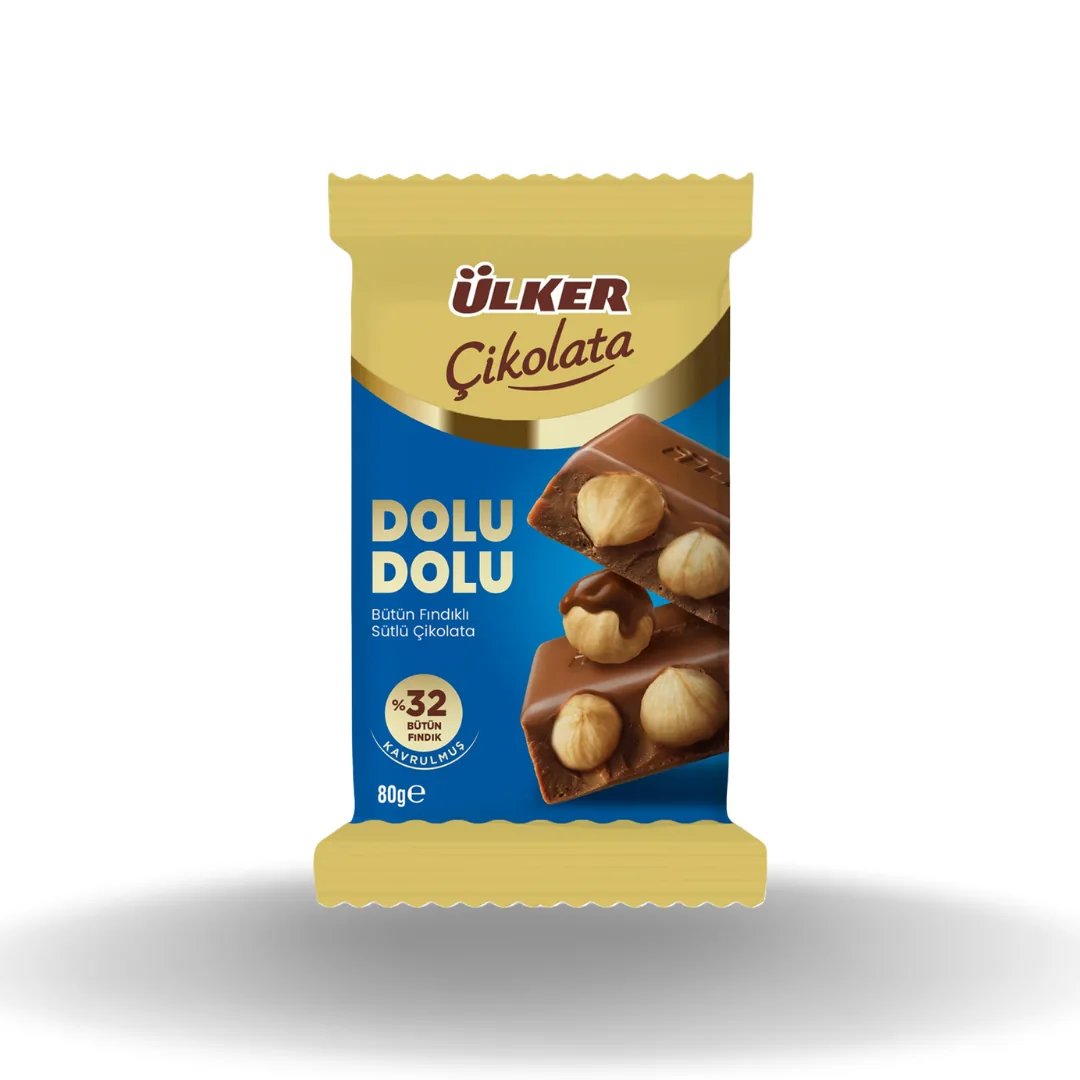 Ülker Dolu Dolu %32 Findiklı Çikolata 80 Gr