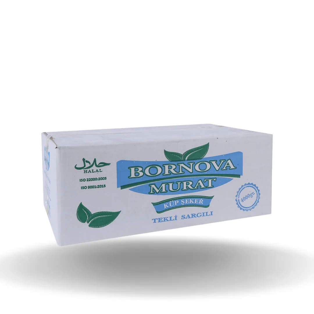 Bornova Murat Tek Sargılı Küp Şeker 4 KG