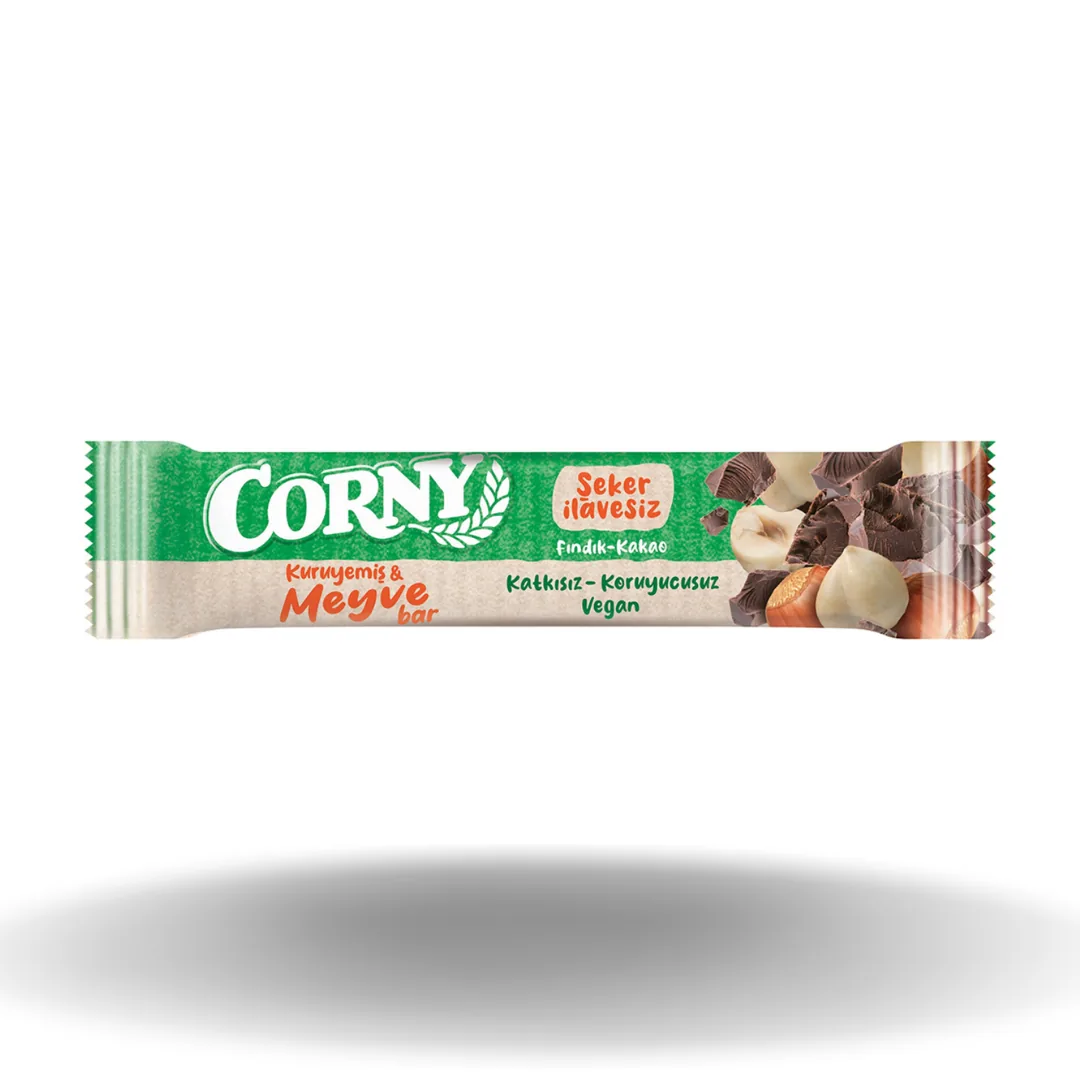 Pinar Corny Kuruyemiş Şekersiz Meyve Bar Fındık Kakao 35 Gr