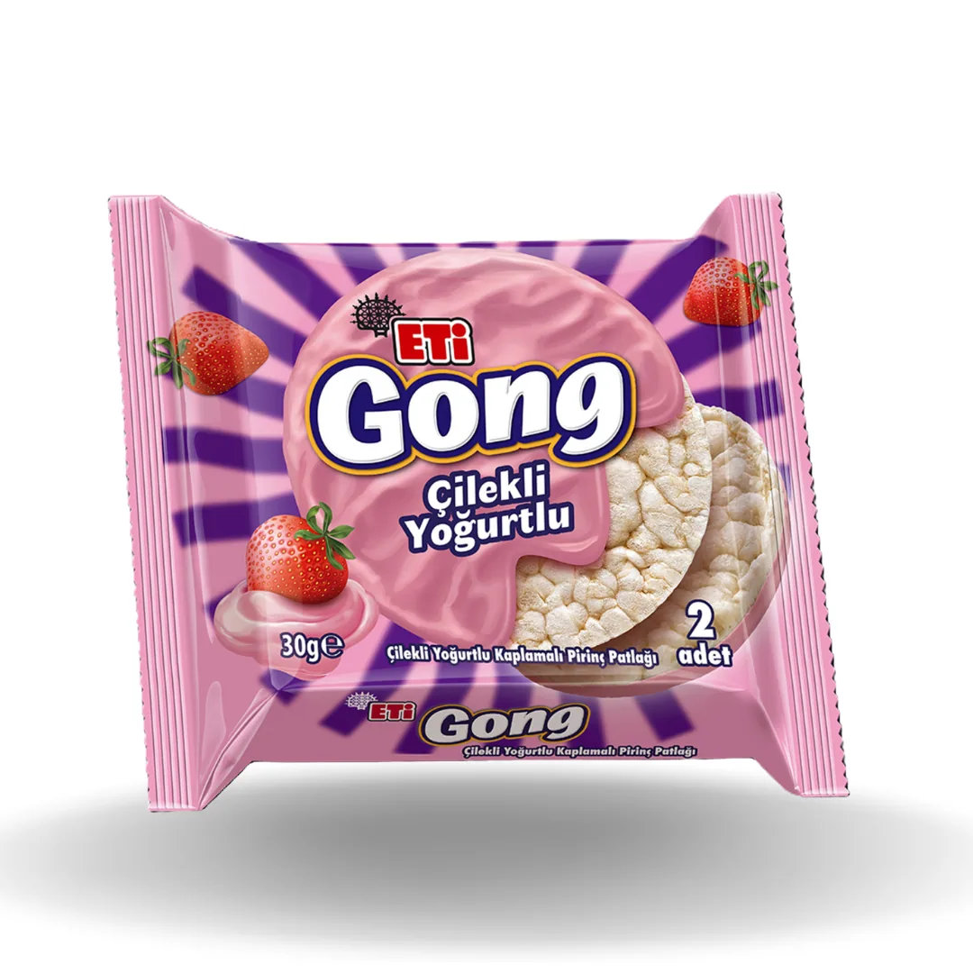 Eti Gong Çilek-Yoğurt Kaplamalı 30 Gr