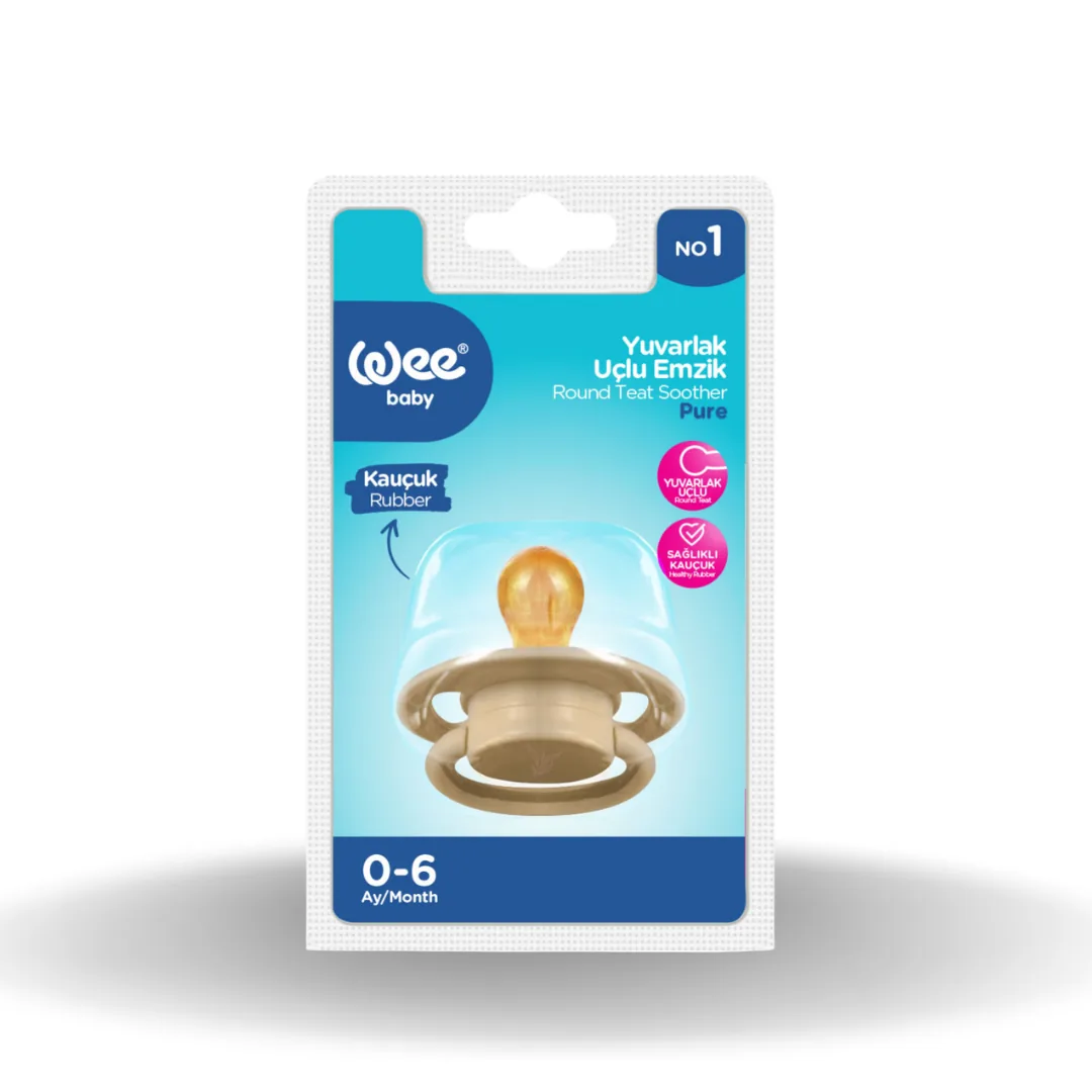 Wee Baby Pure Kauçuk Yuvarlak Uçlu Emzik No:l