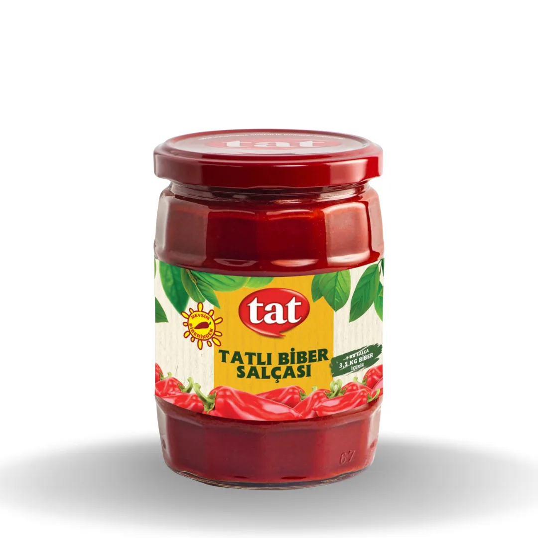 Tat Tatlı Biber Salçası Cam Kavanoz 550 G