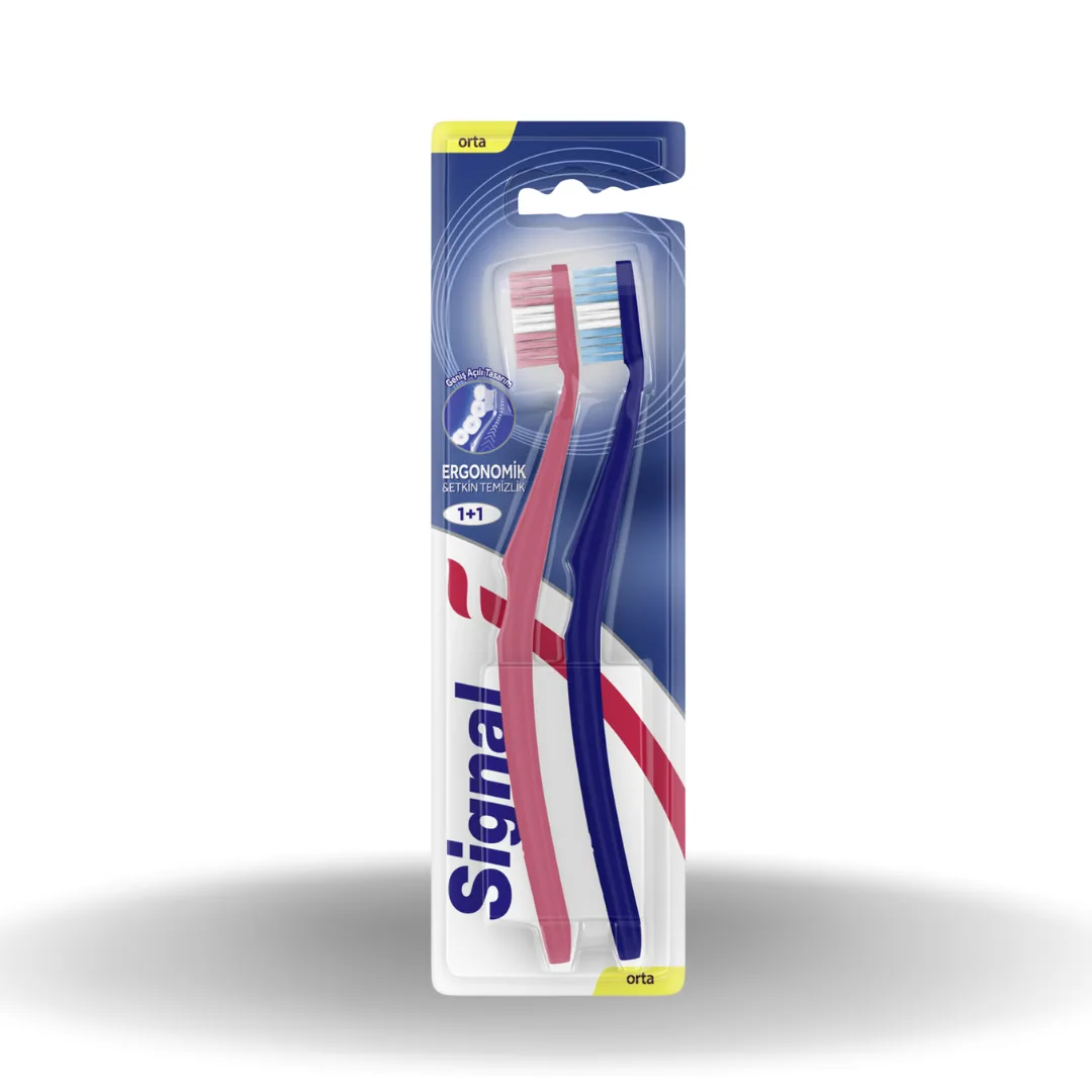 Signal Diş Fırçası Ergonomik 1+1 Orta