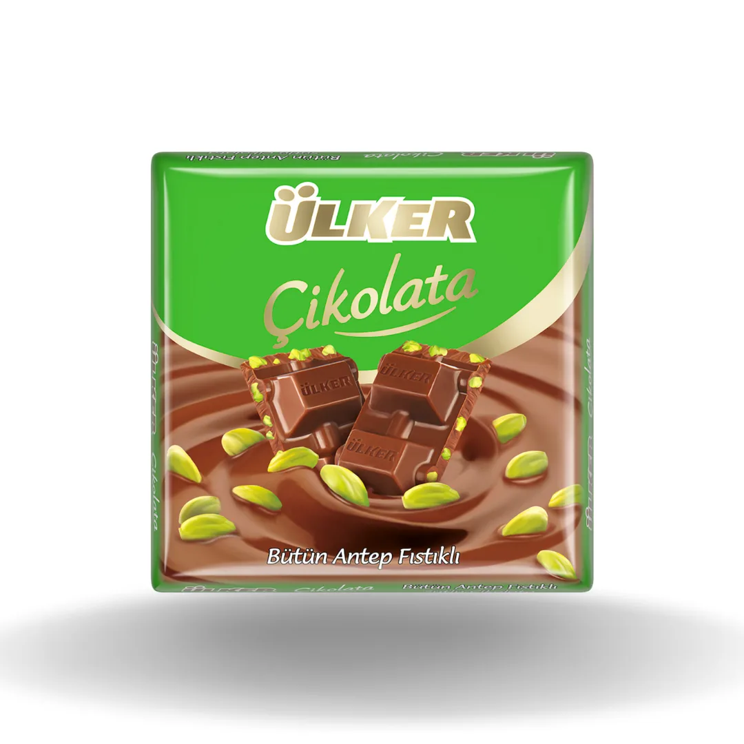 Ülker Kare Çikolata Antep Fistıklı 65 Gr