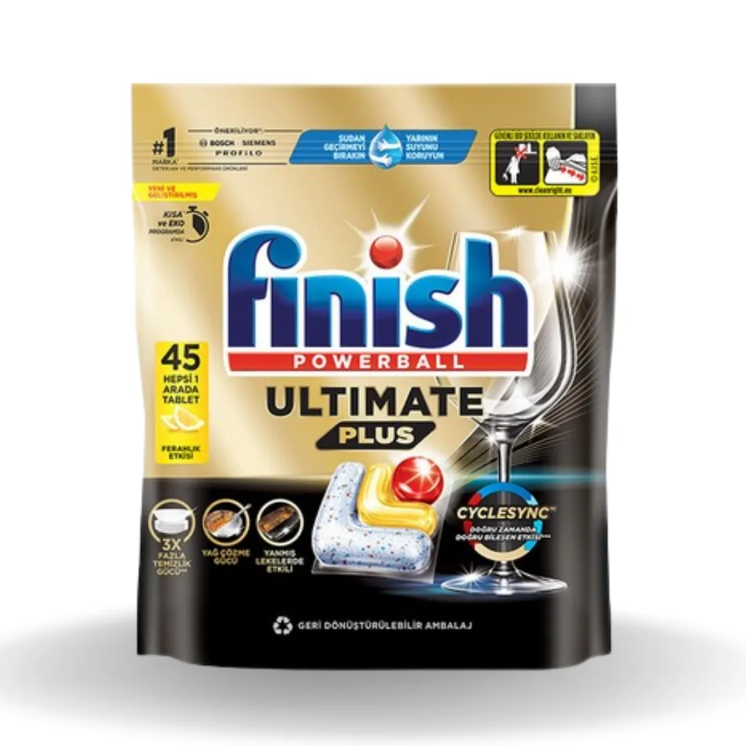 Finish Tablet Quantum Ultimate Plus Limon 45'li