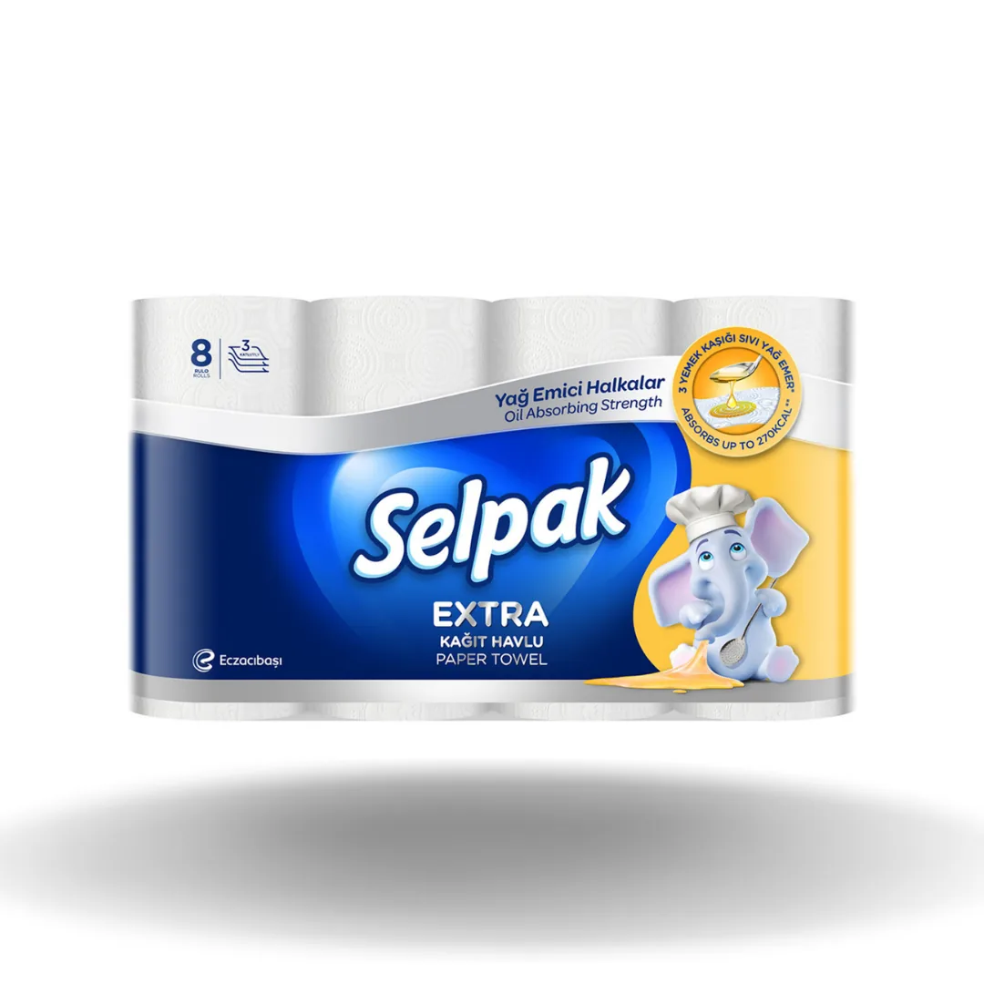 Selpak Yağ Emici Kağıt Havlu Extra 8Li