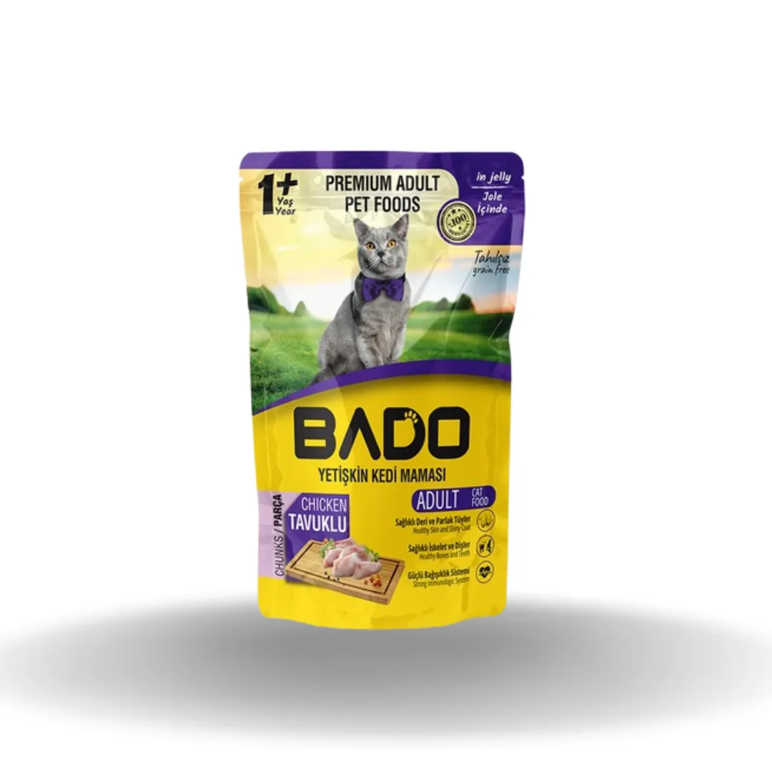 Bado Yetişkin Kedi Yaş Mama Tavuk Etli 85 Gr