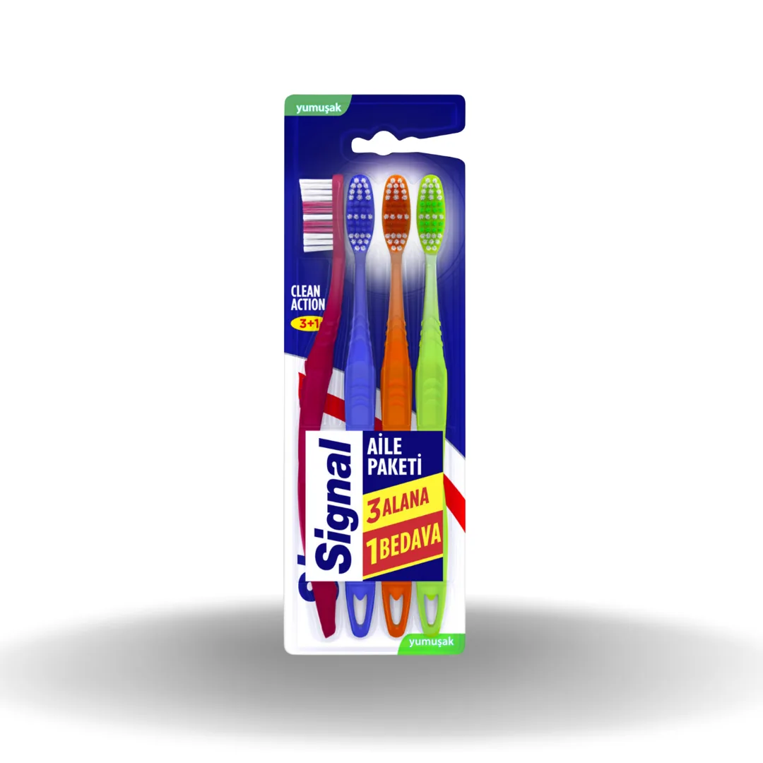 Signal Diş Firçası Clean Action 3+1