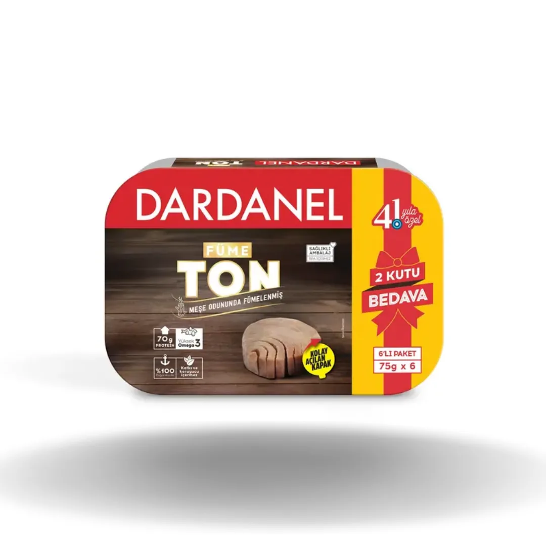Dardanel Ayçiçek Yağlı Füme Ton Balığı 6 × 75 Gr