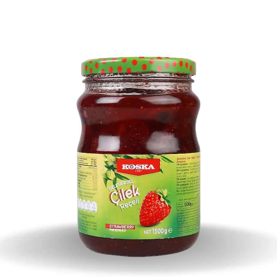 Koska Çilek Reçeli 1500 Gr Cam Kavanoz