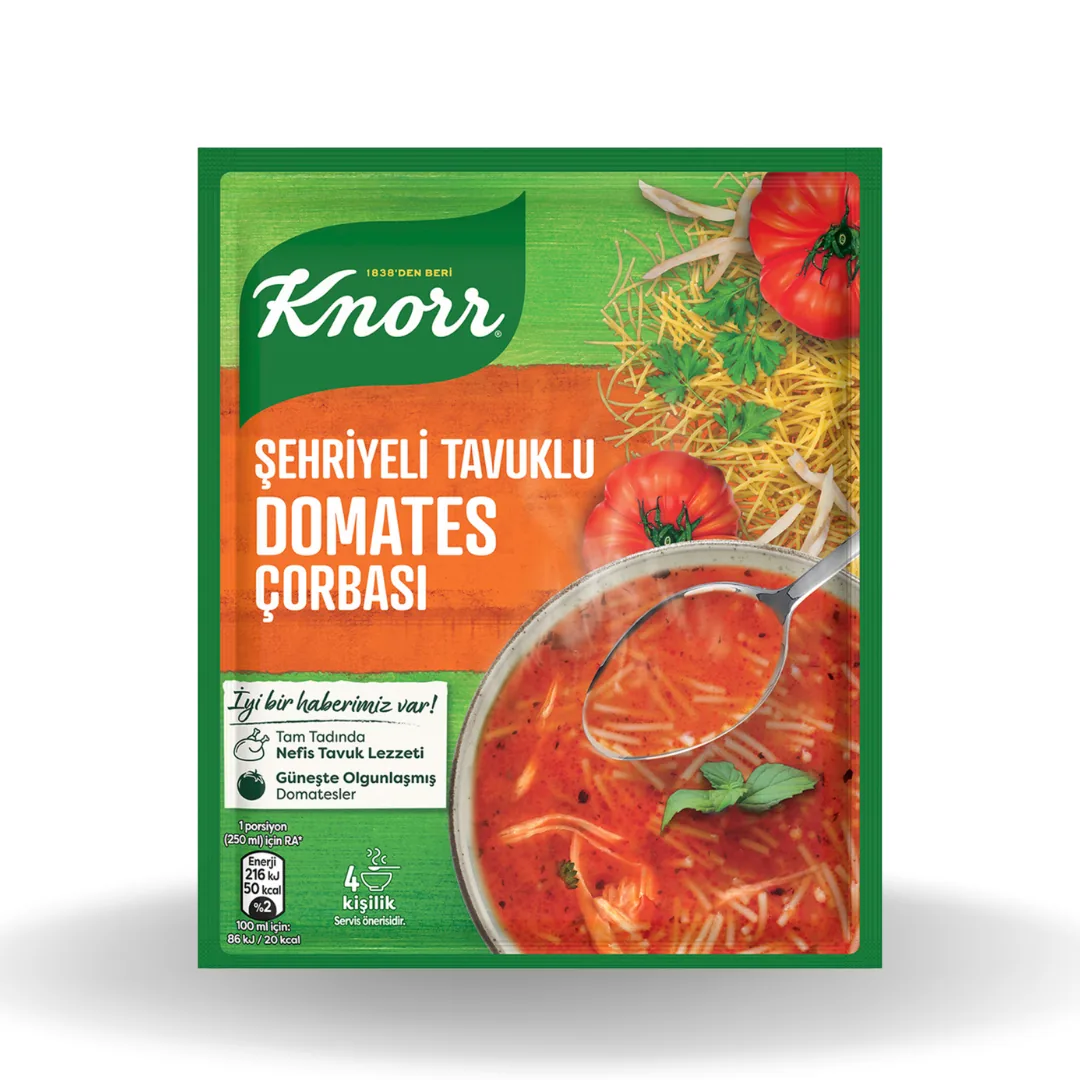 Knorr Şehriyeli Tavuklu Domates Çorbası