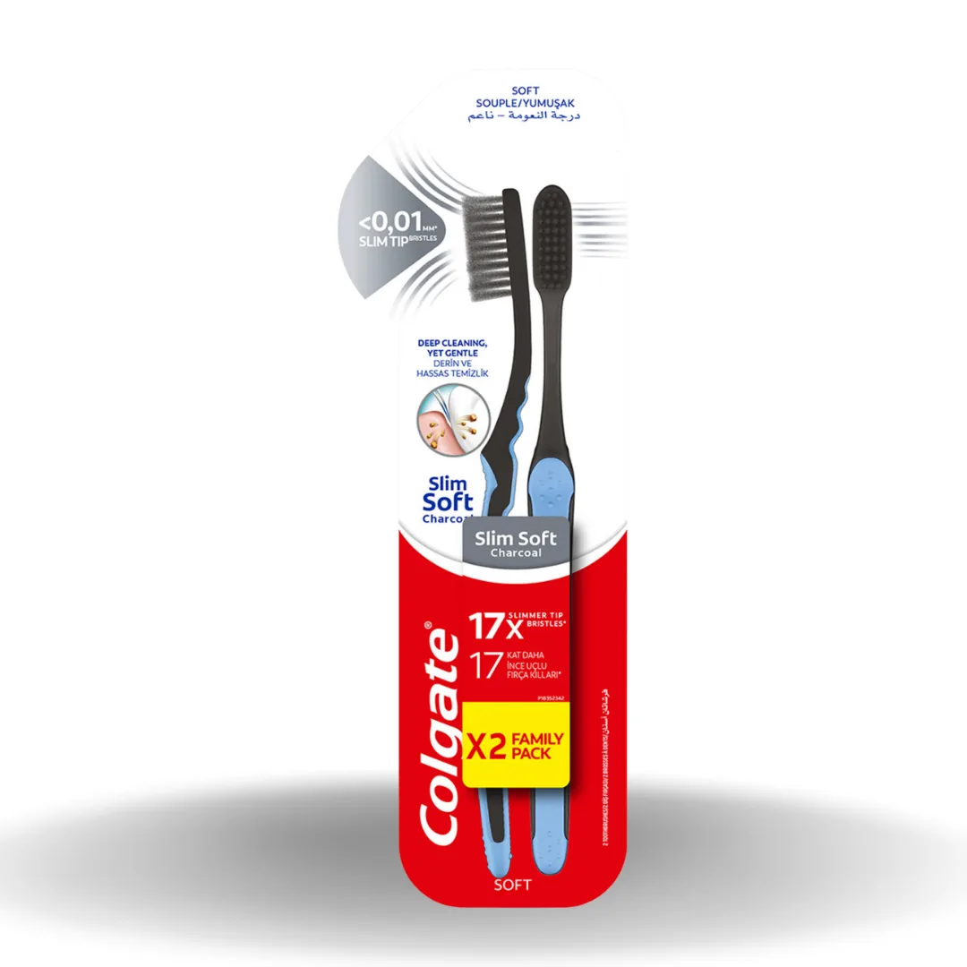 Colgate Diş Fırçası Mikro Slim Soft Charcoal 1+1