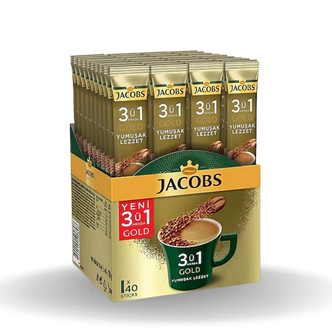 Jacobs 3'ü 1 Arada Yumuşak Lezzet 18 Gr 40'lı Paket x40