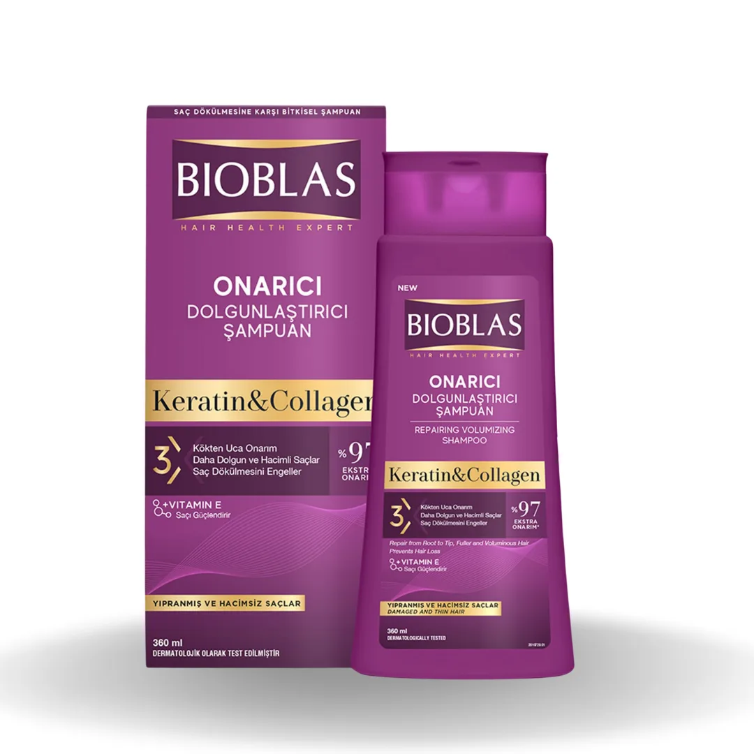 Bioblas Keratin Kolajen Onarıcı Dolgunlaştırıcı Şampuan 360 Ml