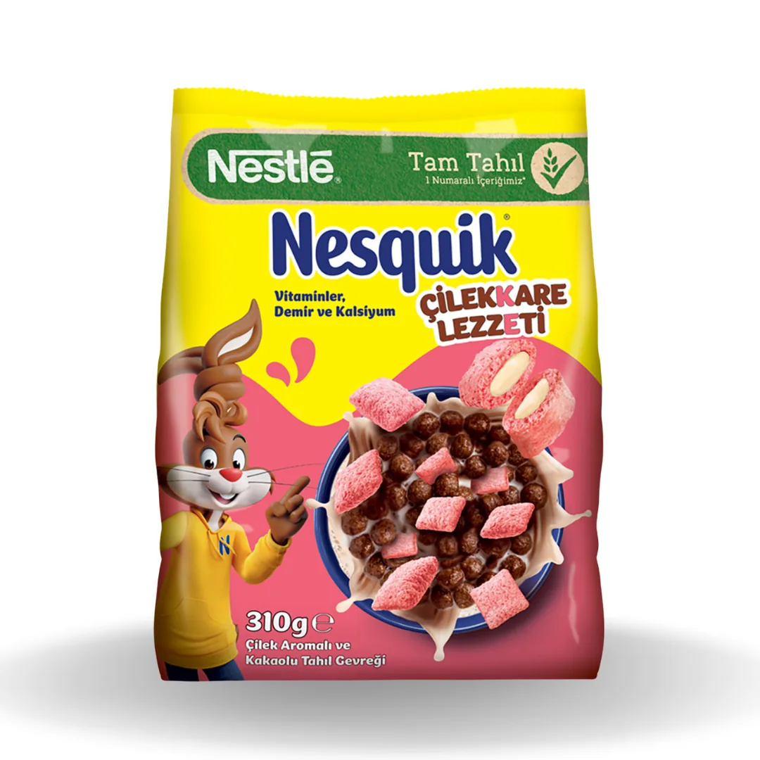 Nestle Nesquik ÇilekKare Mısır Gevreği 310 Gr