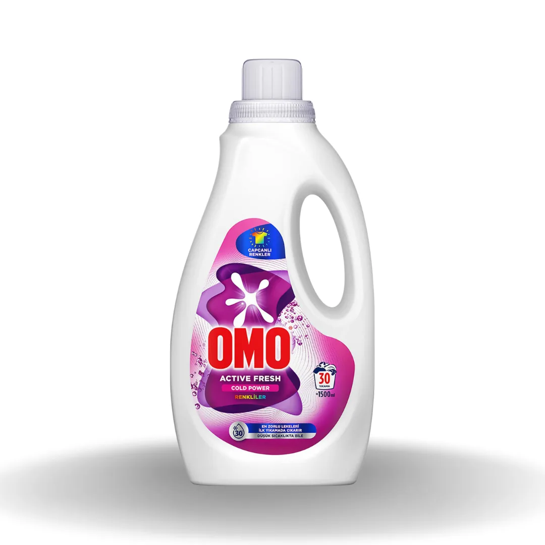 Omo Active Fresh Cold Power Renkliler için Sıvı Deterjan 1500 Ml