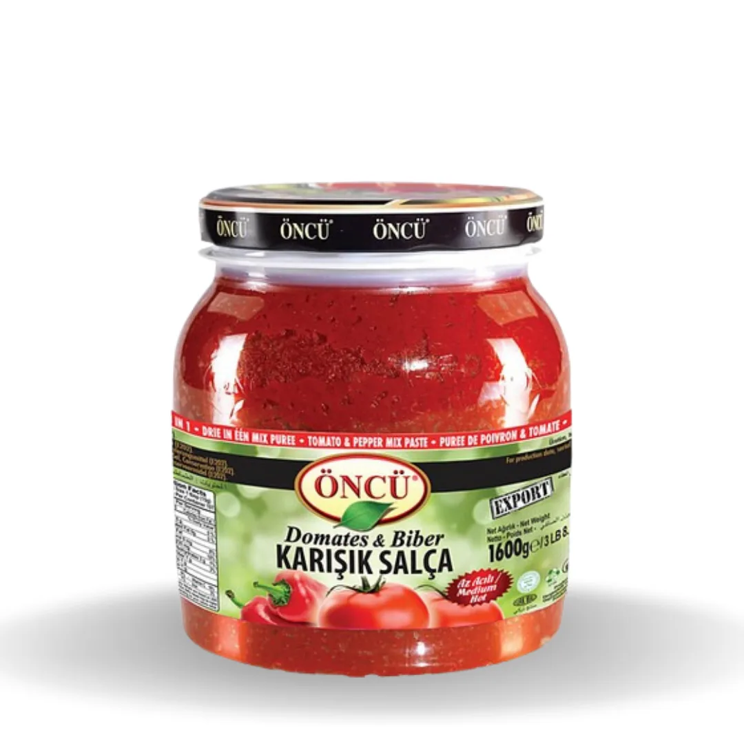 Öncü Üçü Bir Arada Karışık Salça Pet Kavanoz 1600 G