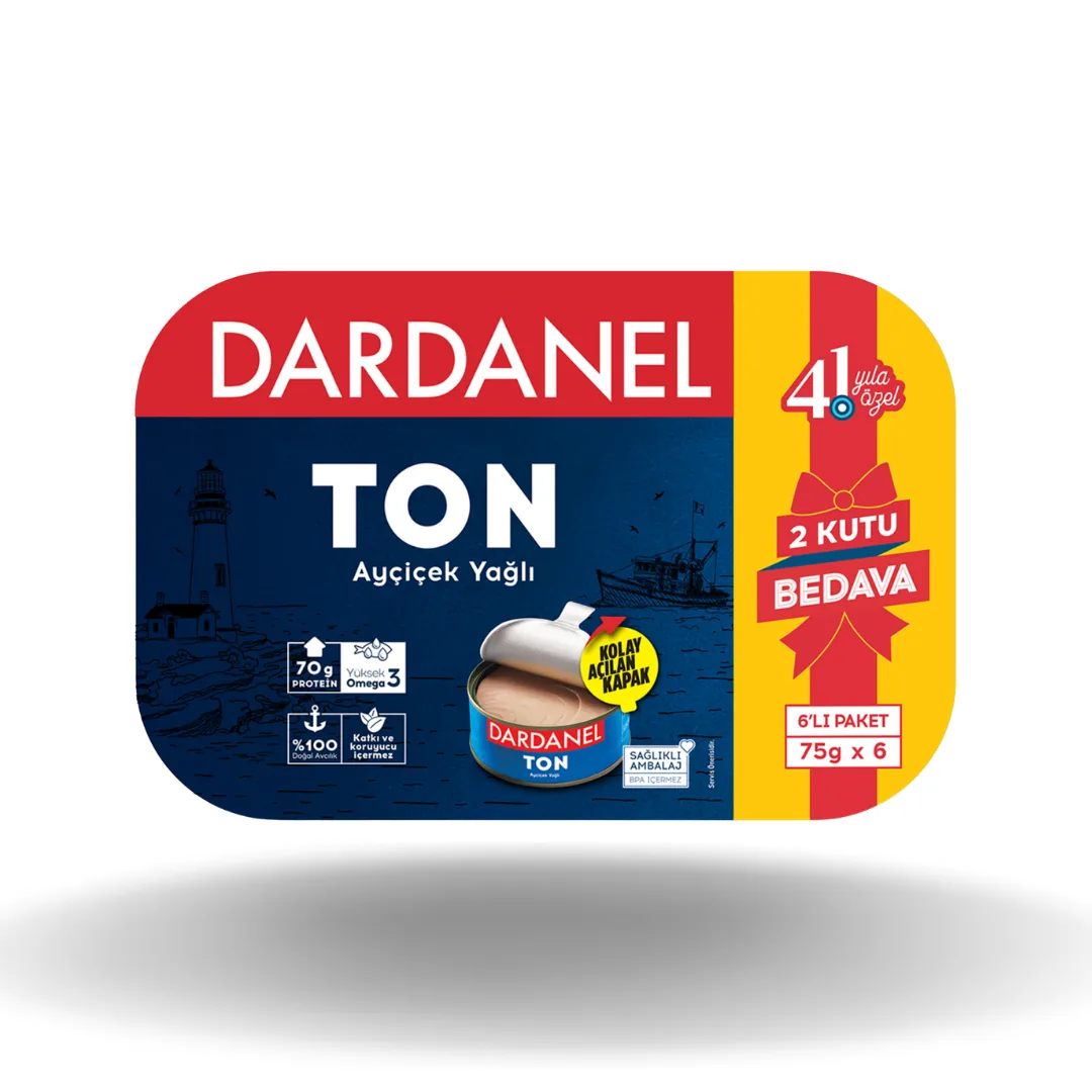 Dardanel Ayçiçek Yağlı Ton Balığı 6 x 75 Gr
