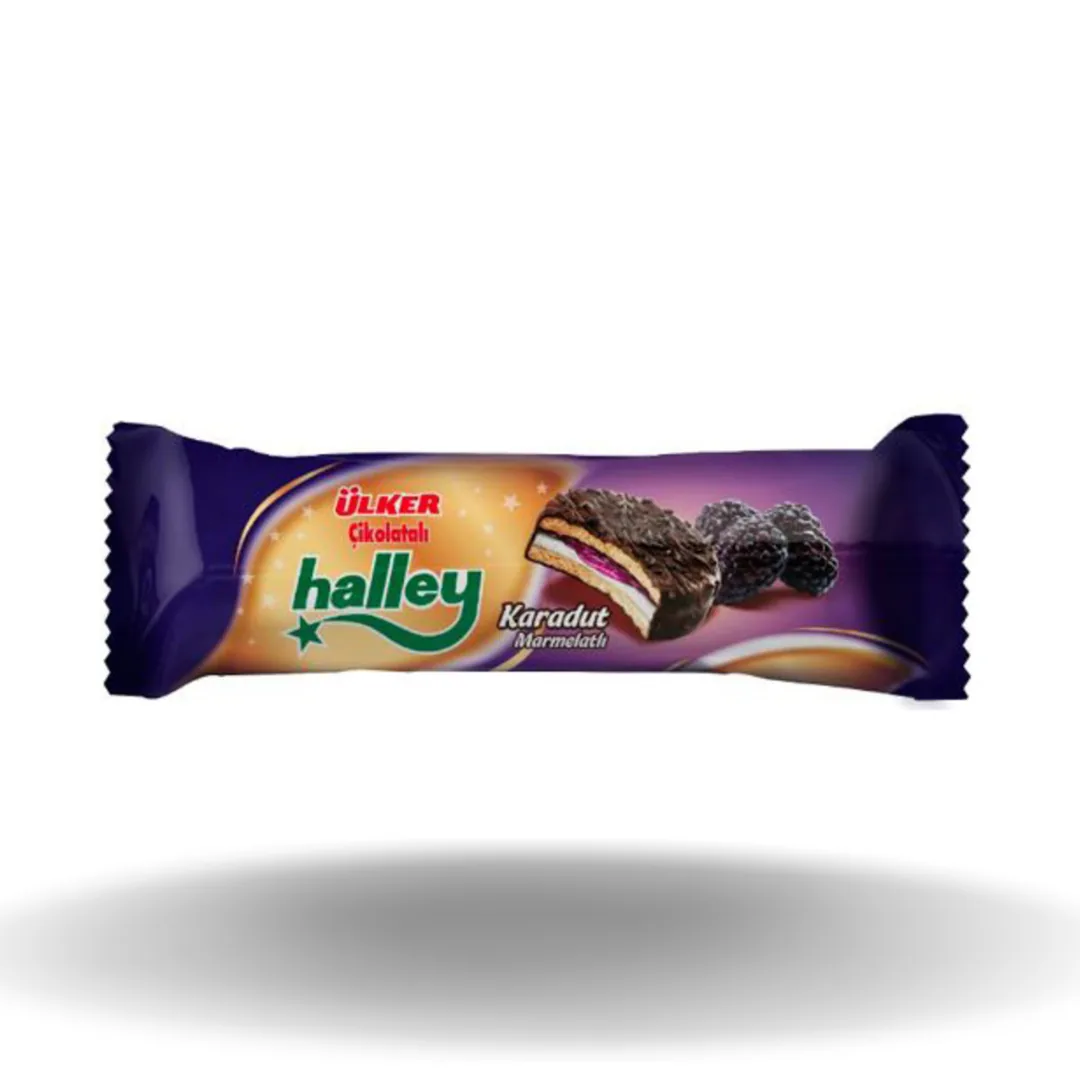 Ülker Halley Mini Karadut Dolgulu Bisküvi 74 Gr