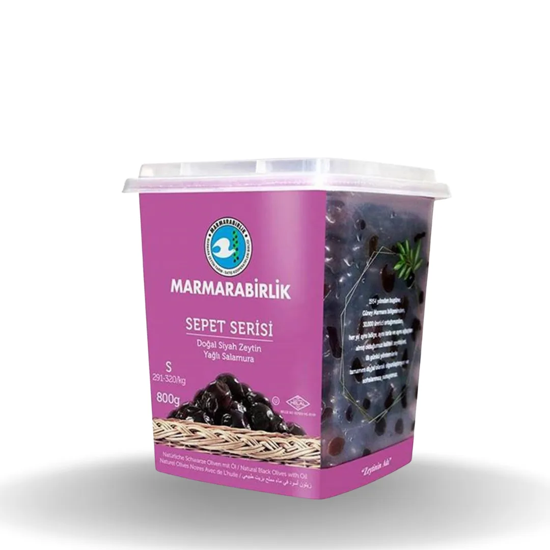 Marmarabirlik Yağlı Salamura Siyah Zeytin 291-320 S Pet 800 Gr