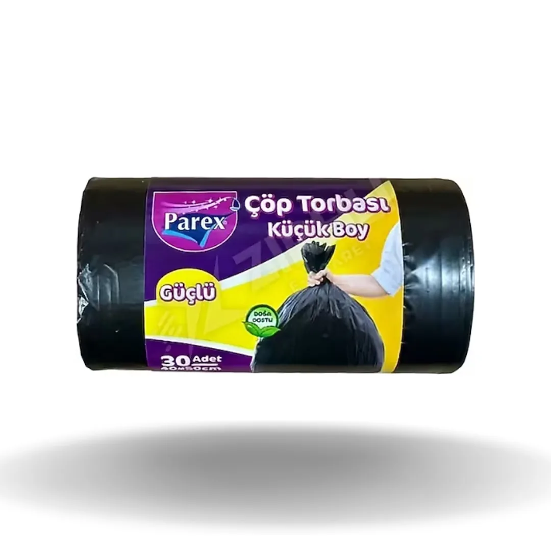 Parex Güçlü Çöp Torbası Küçük Boy (Siyah) 30'lu