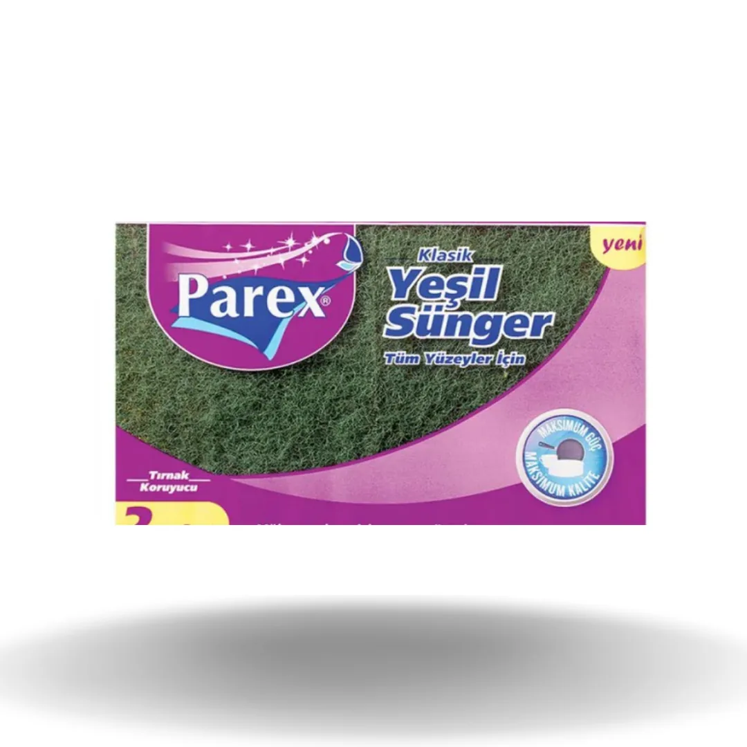 Parex Klasik Yeşil Sünger Düz 5'Li