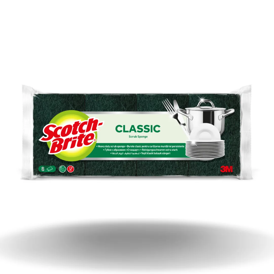 Scotch Brite Tirnak Koruyuculu Yeşil Klasik Sünger 4'lü
