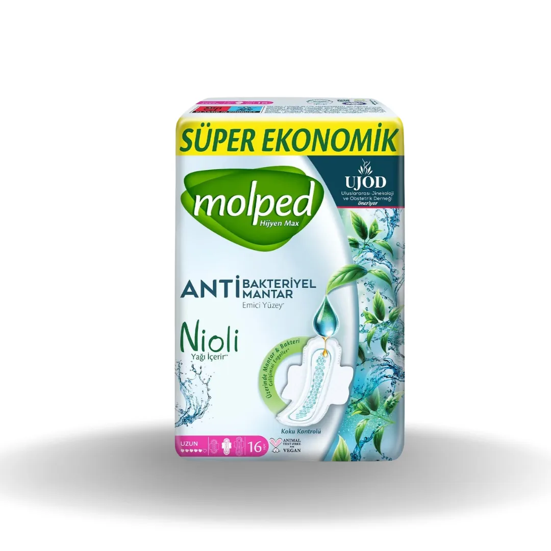Molped Süper Ekonomik Max Uzun Hijyenik Ped 16'li