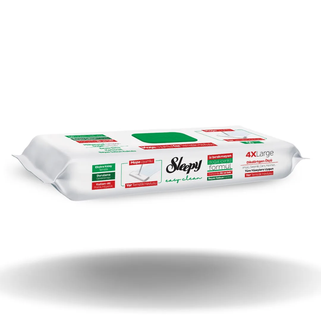 Sleepy Mop Yer Temizlik Havlusu Beyaz Sabunlu 50'li