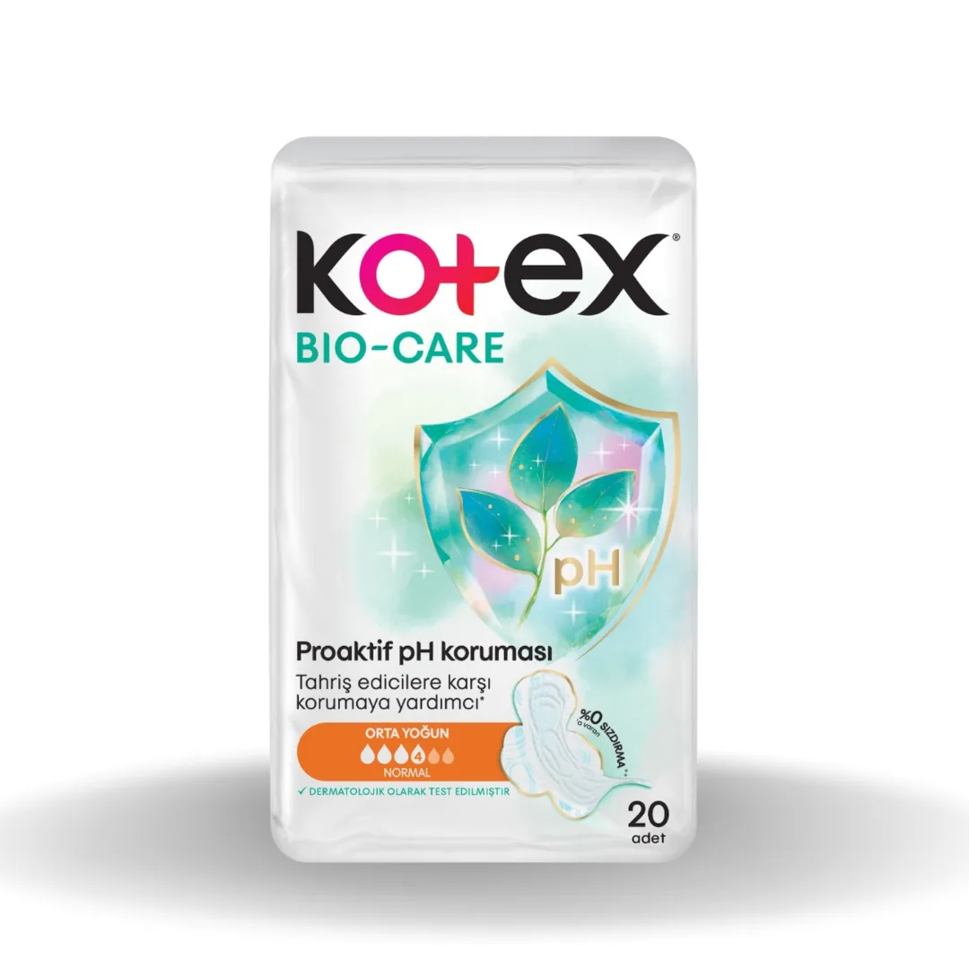 Kotex Bio-Care Quadro Normal Hijyenik Ped 20'li