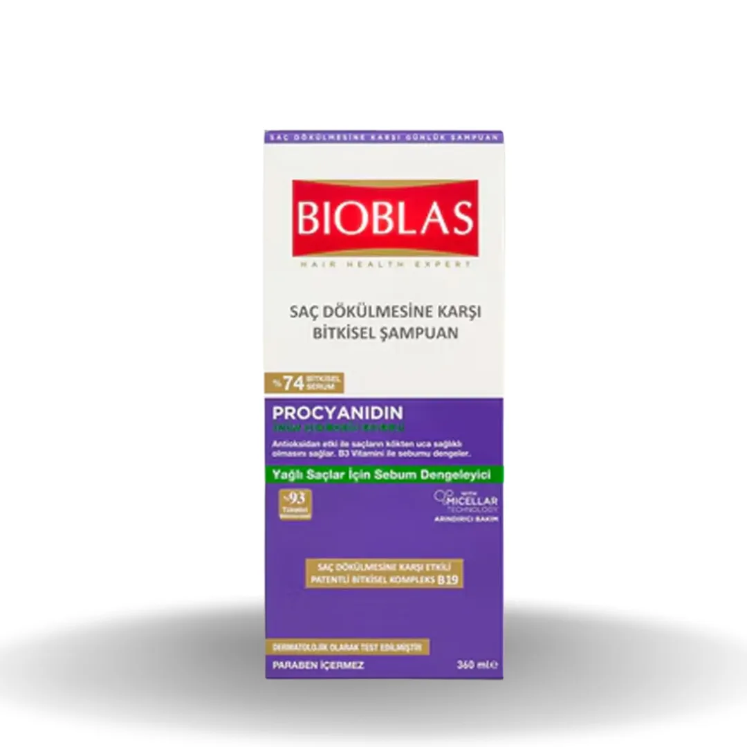 Bioblas Yağlanma Karşıtı Dökülme Karşıtı Şampuan 360 Ml