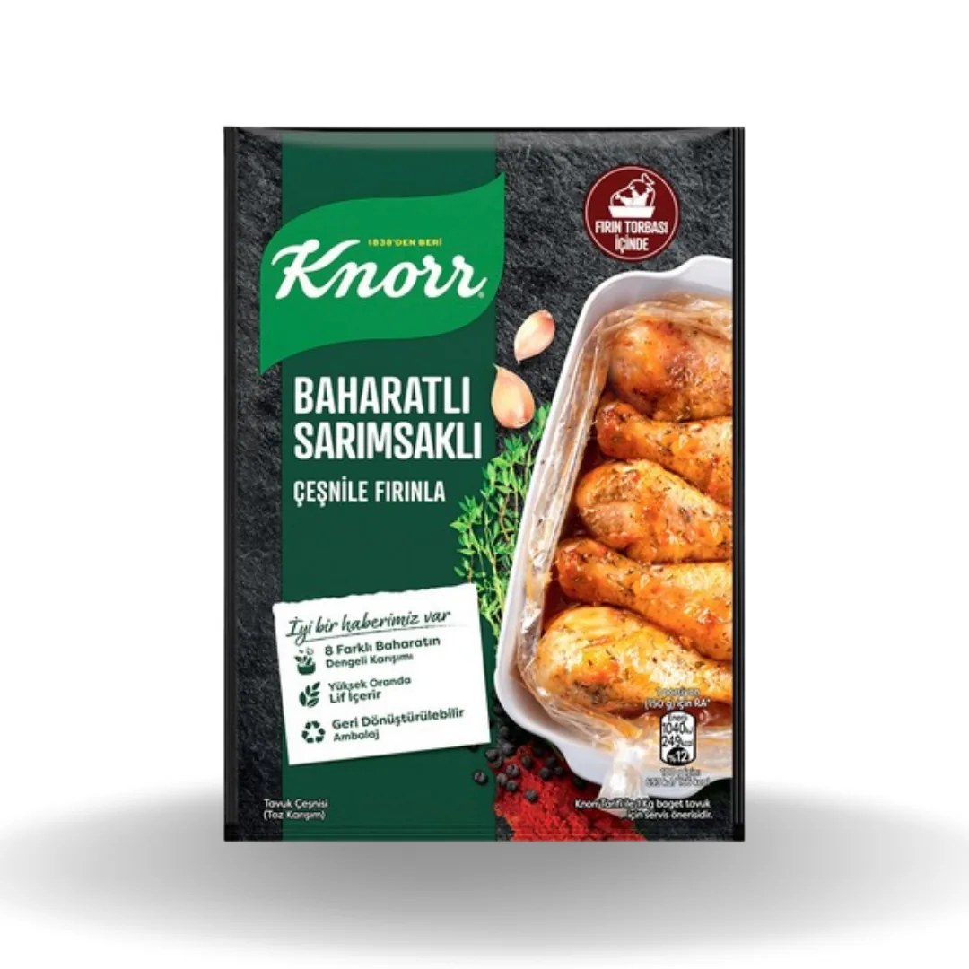 Knorr Çeşni Fırında Tavuk Baharatlı Sarımsaklı 34 Gr