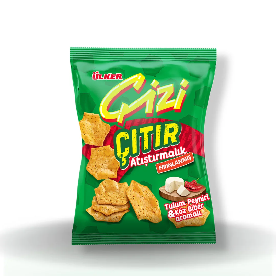 Ülker Çizi Çıtır Tulum Peynirli & Köz Biber Aromalı 120 Gr