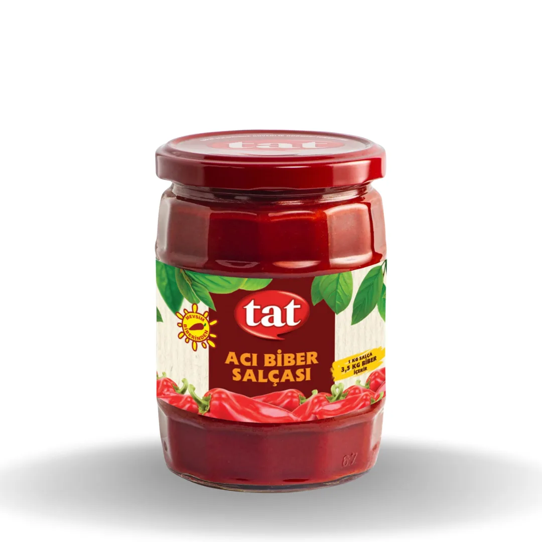 Tat Acı Biber Salçası Cam Kavanoz 550 G