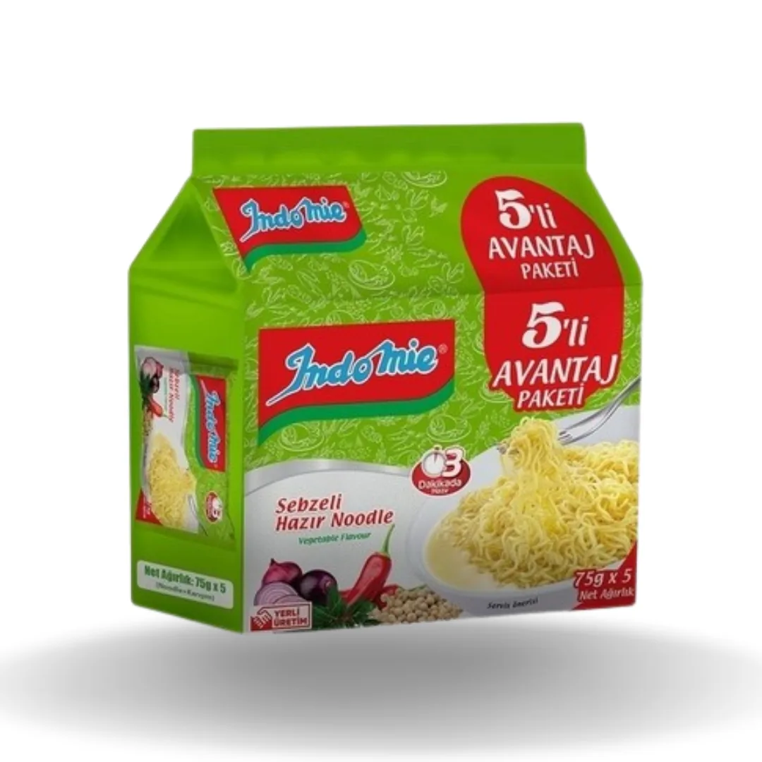 Indomie Sebzeli Noodle 5'li Paket 375 Gr